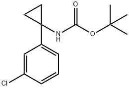 tert-Butyl N-[1-(3-chlorophenyl)cyclopropyl]carbamate Structure