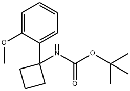 tert-Butyl N-[1-(2-methoxyphenyl)cyclobutyl]carbamate Structure