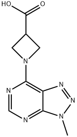 1-(3-methyl-3H-[1,2,3]triazolo[4,5-d]pyrimidin-7-yl)azetidine-3-carboxylic acid 구조식 이미지