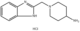 1-(1H-1,3-benzodiazol-2-ylmethyl)piperidin-4-amine trihydrochloride 구조식 이미지