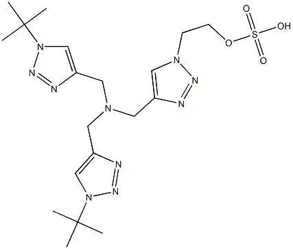 2-(4-((bis((1-(tert-butyl)-1H-1,2,3-triazol-4-yl)methyl)amino)methyl)-1H-1,2,3-triazol-1-yl)ethyl hydrogen sulfate 구조식 이미지