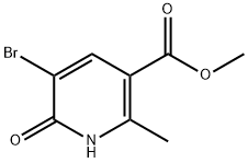 5-Bromo-6-hydroxy-2-methyl-nicotinic acid methyl ester 구조식 이미지