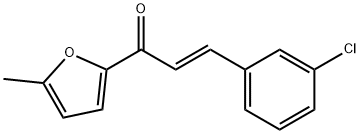 (2E)-3-(3-chlorophenyl)-1-(5-methylfuran-2-yl)prop-2-en-1-one 구조식 이미지