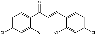 (2E)-1,3-bis(2,4-dichlorophenyl)prop-2-en-1-one Structure