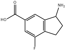 3-AMINO-7-FLUORO-2,3-DIHYDRO-1H-INDENE-5-CARBOXYLIC ACID Structure