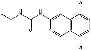 1-(5-bromo-8-chloroisoquinolin-3-yl)-3-ethylurea Structure