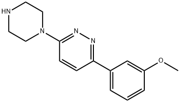 3-(3-methoxyphenyl)-6-(piperazin-1-yl)pyridazine 구조식 이미지