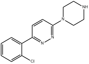 3-(2-chlorophenyl)-6-(piperazin-1-yl)pyridazine 구조식 이미지