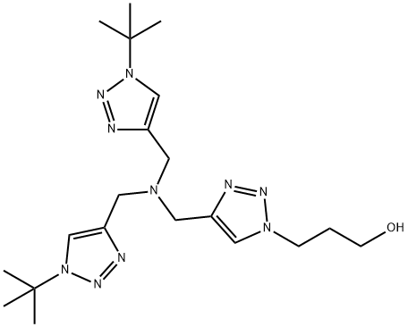 3-(4-((bis((1-(tert-butyl)-1H-1,2,3-triazol-4-yl)methyl)amino)methyl)-1H-1,2,3-triazol-1-yl)propan-1-ol Structure