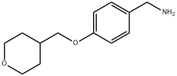 [4-(Oxan-4-ylmethoxy)phenyl]methanamine Structure