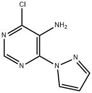 4-Chloro-6-pyrazol-1-yl-pyrimidin-5-ylamine 구조식 이미지