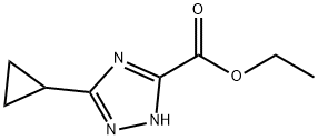 5-Cyclopropyl-2H-[1,2,4]triazole-3-carboxylic acid ethyl ester Structure