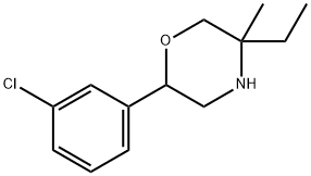 2-(3-chlorophenyl)-5-ethyl-5-methylmorpholine 구조식 이미지