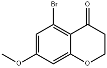 5-BROMO-7-METHOXY-3,4-DIHYDRO-2H-1-BENZOPYRAN-4-ONE Structure