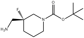 tert-Butyl 3-(aminomethyl)-3-fluoropiperidine- Structure