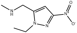 1-(2-ethyl-5-nitro-pyrazol-3-yl)-N-methyl-methanamine 구조식 이미지