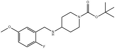 tert-Butyl 4-(2-fluoro-5-methoxybenzylamino)piperidine-1-carboxylate Structure