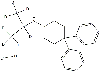 N-(1,1,1,2,3,3,3-heptadeuteriopropan-2-yl)-4,4-diphenylcyclohexan-1-amine:hydrochloride Structure