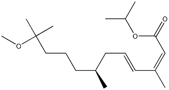 2,4-Dodecadienoic acid, 11-methoxy-3,7,11-trimethyl-, 1-methylethyl ester, (2Z,4E,7S)- 구조식 이미지