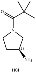 (S)-1-(3-Aminopyrrolidin-1-yl)-2,2-dimethylpropan-1-one hydrochloride Structure