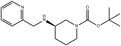 (R)-tert-Butyl 3-[(pyridin-2-ylmethyl)amino]piperidine-1-carboxylate 구조식 이미지