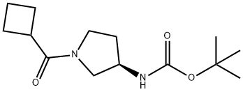 (R)-tert-Butyl 1-(cyclobutanecarbonyl)pyrrolidin-3-ylcarbamate Structure