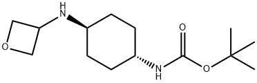 tert-Butyl (1R*,4R*)-4-(oxetan-3-ylamino)cyclohexylcarbamate Structure