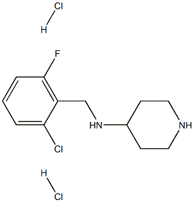 N-(2-Chloro-6-fluorobenzyl)piperidin-4-amine dihydrochloride Structure