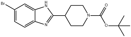 4-(5-BROMO-1H-BENZOIMIDAZOL-2-YL)-PIPERIDINE-1-CARBOXYLIC ACID TERT-BUTYL ESTER Structure