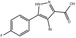 4-bromo-3-(4-fluorophenyl)-1H-pyrazole-5-carboxylic acid Structure