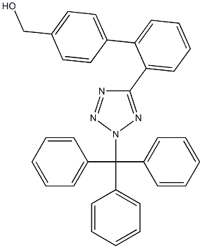 [4-[2-(2-trityltetrazol-5-yl)phenyl]phenyl]methanol 구조식 이미지