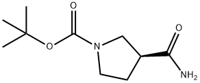 (S)-1-Boc-pyrrolidine-3-carboxamide 구조식 이미지