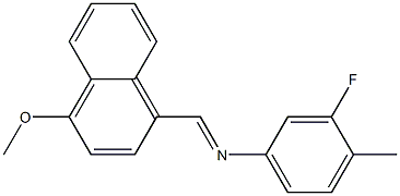 (3-fluoro-4-methylphenyl)[(4-methoxy-1-naphthyl)methylene]amine Structure
