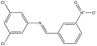 (3,5-dichlorophenyl)(3-nitrobenzylidene)amine Structure