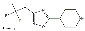 4-[3-(2,2,2-Trifluoroethyl)-1,2,4-oxadiazol-5-yl]piperidine hydrochloride 구조식 이미지