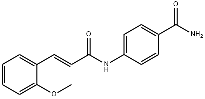 4-{[3-(2-methoxyphenyl)acryloyl]amino}benzamide 구조식 이미지