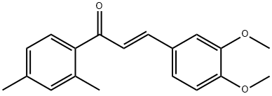 (2E)-3-(3,4-dimethoxyphenyl)-1-(2,4-dimethylphenyl)prop-2-en-1-one 구조식 이미지