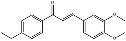 (2E)-3-(3,4-dimethoxyphenyl)-1-(4-ethylphenyl)prop-2-en-1-one Structure