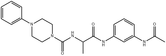 N-[1-(3-acetamidoanilino)-1-oxopropan-2-yl]-4-phenylpiperazine-1-carboxamide Structure