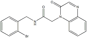 N-[(2-bromophenyl)methyl]-2-(2-oxoquinoxalin-1-yl)acetamide Structure