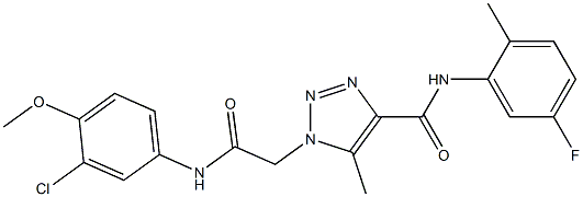 1-[2-(3-chloro-4-methoxyanilino)-2-oxoethyl]-N-(5-fluoro-2-methylphenyl)-5-methyltriazole-4-carboxamide 구조식 이미지