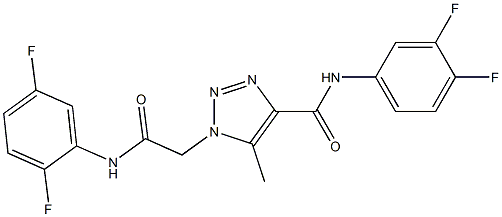 1-[2-(2,5-difluoroanilino)-2-oxoethyl]-N-(3,4-difluorophenyl)-5-methyltriazole-4-carboxamide Structure