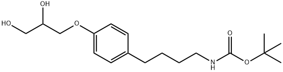 tert-butyl (4-(4-(2,3-dihydroxypropoxy)phenyl)butyl)carbamate 구조식 이미지