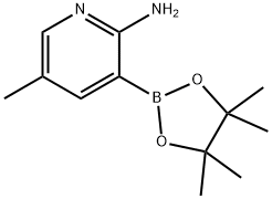 5-methyl-3-(4,4,5,5-tetramethyl-1,3,2-dioxaborolan-2-yl)pyridin-2-amine Structure