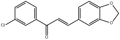 (2E)-3-(2H-1,3-benzodioxol-5-yl)-1-(3-chlorophenyl)prop-2-en-1-one Structure