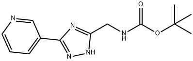 (5-Pyridin-3-yl-2H-[1,2,4]triazol-3-ylmethyl)-carbamic acid tert-butyl ester 구조식 이미지