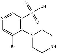 5-Bromo-4-piperazin-1-yl-pyridine-3-sulfonic acid Structure