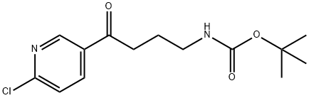 [4-(6-Chloro-pyridin-3-yl)-4-oxo-butyl]-carbamic acid tert-butyl ester Structure