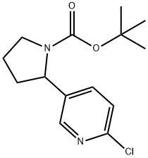 2-(6-CHLORO-PYRIDIN-3-YL)-PYRROLIDINE-1-CARBOXYLIC ACID TERT-BUTYL ESTER 구조식 이미지