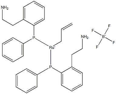 Allylbis(2-aminoethyldiphenylphosphino)ruthenium(II) tetrafluoroborate Structure